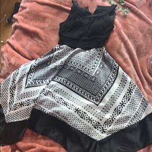 Melrose black and white dress